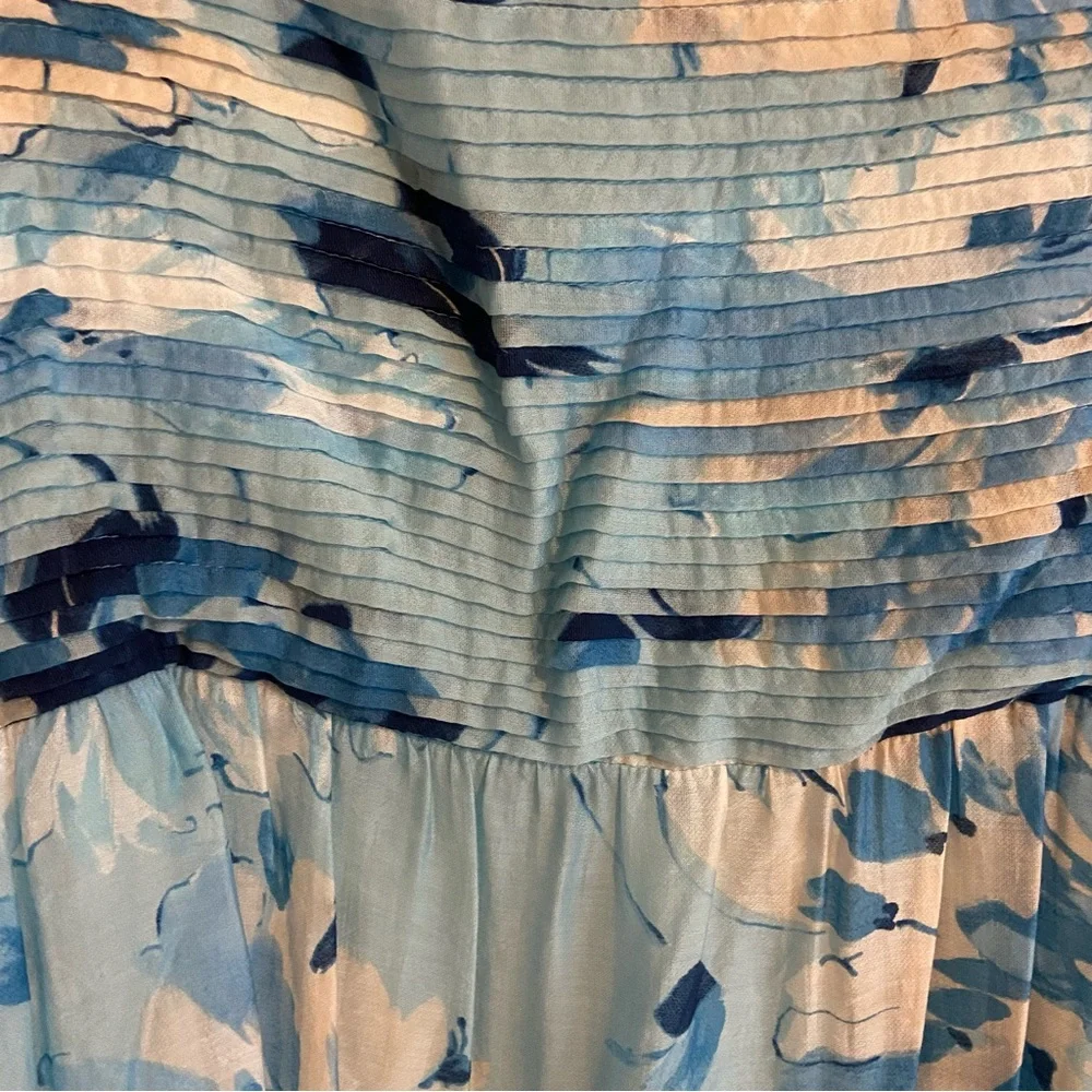 Abercrombie Blue Floral Babydoll Maxi Dress NWT